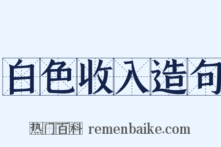 白色收入造句是什么意思的图片